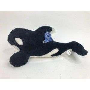 Vintage Sea World Shamu Orca Whale Plush Stuffed Animal 15 Inch